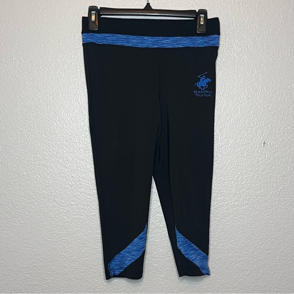 BEVERLY HILLS POLO CLUB Capri Yoga Pants Leggings Womens small Black Exercise